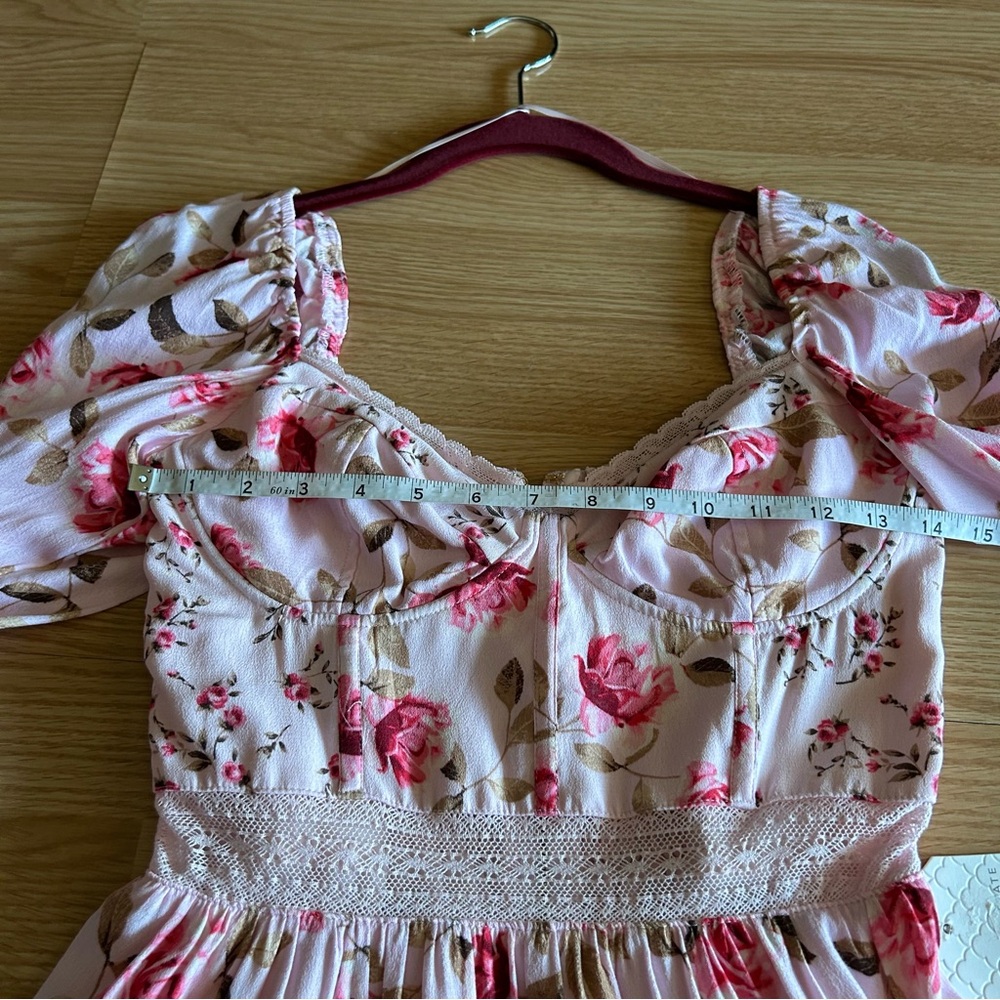 NWT Altar’d State Pink Kate Floral Mini Dress Small - Picture 7 of 11
